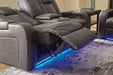 Fyne-Dyme Power Reclining Loveseat with Console - Faith Furniture (Manhattan, KS)
