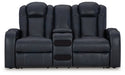 Fyne-Dyme Power Reclining Loveseat with Console - Faith Furniture (Manhattan, KS)