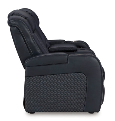 Fyne-Dyme Power Reclining Loveseat with Console - Faith Furniture (Manhattan, KS)
