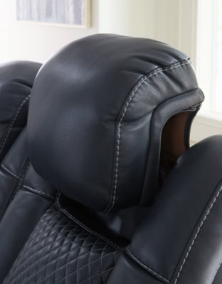 Fyne-Dyme Power Reclining Loveseat with Console - Faith Furniture (Manhattan, KS)