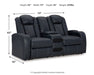 Fyne-Dyme Power Reclining Loveseat with Console - Faith Furniture (Manhattan, KS)