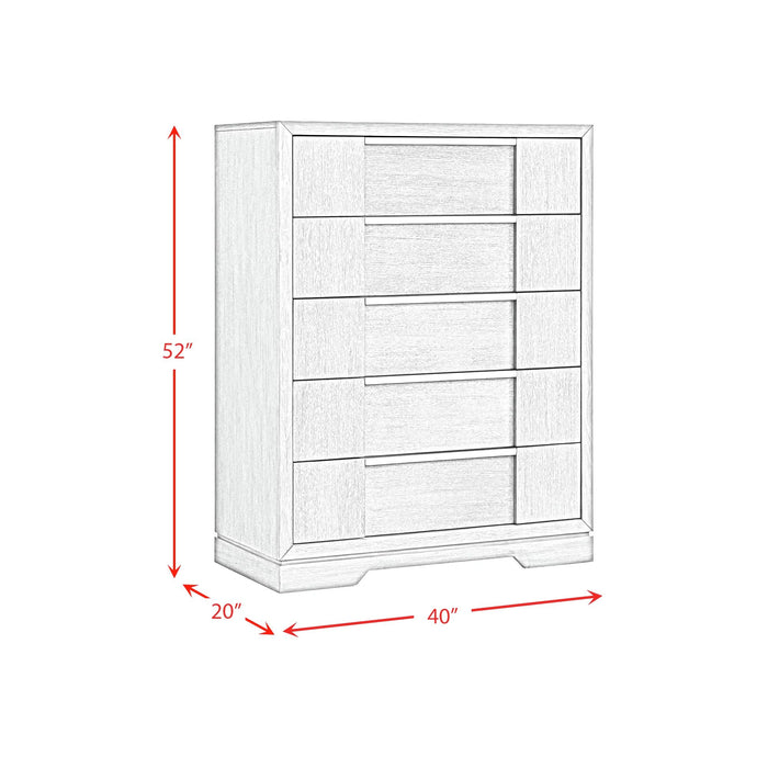 Kelis Panel Bedroom Set with LED