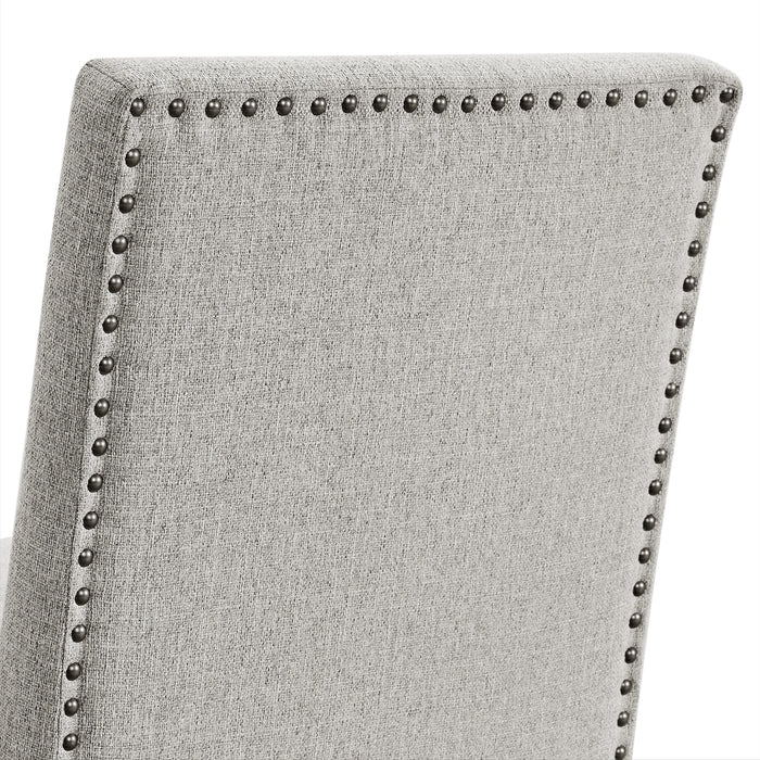 Seneca Counter Side Chair with Grey Fabric in Brown (2 Per Carton)
