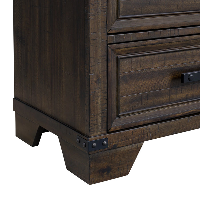 Colorado City Dresser and Mirror Set in Charcoal