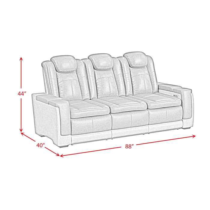 Lantana 3PC Living Room Set in Rocky Grey/Brown-Sofa, Loveseat & Recliner