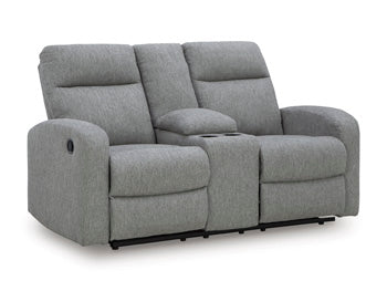 Gauntlet Reclining Loveseat with Console - Faith Furniture (Manhattan, KS)