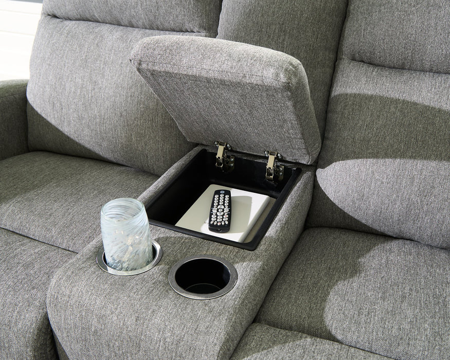 Gauntlet Reclining Loveseat with Console - Faith Furniture (Manhattan, KS)