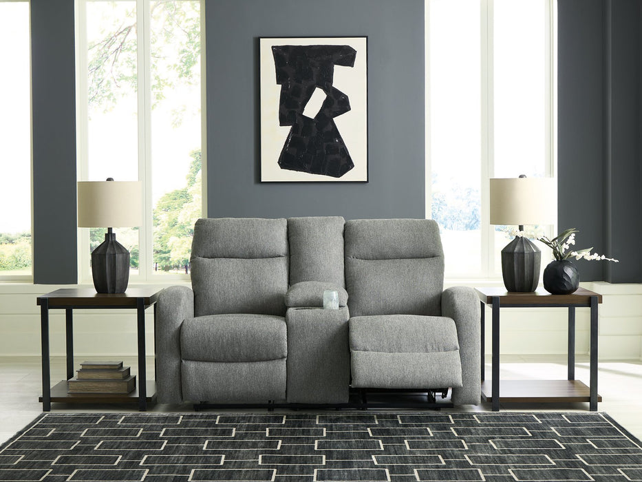 Gauntlet Reclining Loveseat with Console - Faith Furniture (Manhattan, KS)