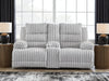 Rhines Falls Power Reclining Loveseat with Console - Faith Furniture (Manhattan, KS)
