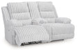 Rhines Falls Power Reclining Loveseat with Console - Faith Furniture (Manhattan, KS)