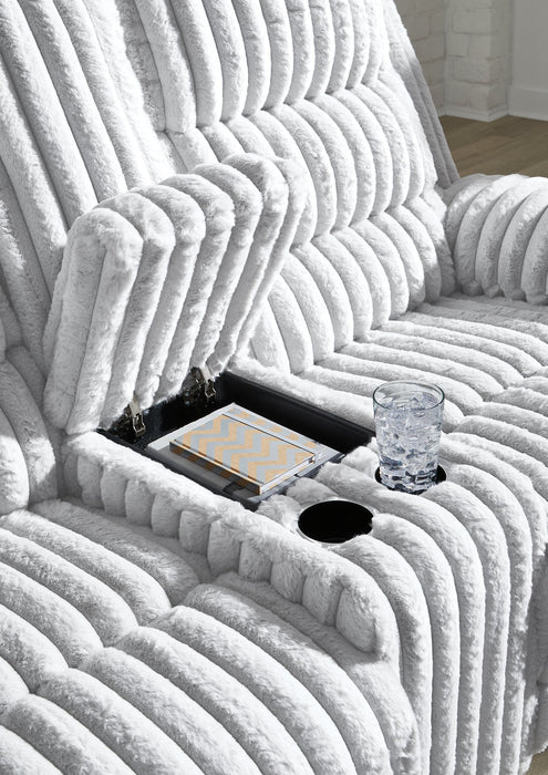 Rhines Falls Power Reclining Loveseat with Console - Faith Furniture (Manhattan, KS)