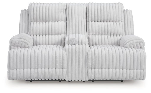 Rhines Falls Power Reclining Loveseat with Console - Faith Furniture (Manhattan, KS)