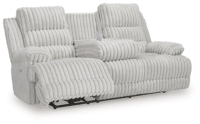 Rhines Falls Power Reclining Sofa with Drop Down Table - Faith Furniture (Manhattan, KS)