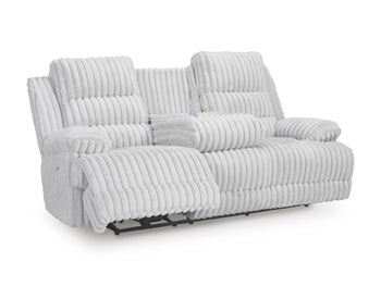 Rhines Falls Power Reclining Sofa with Drop Down Table - Faith Furniture (Manhattan, KS)