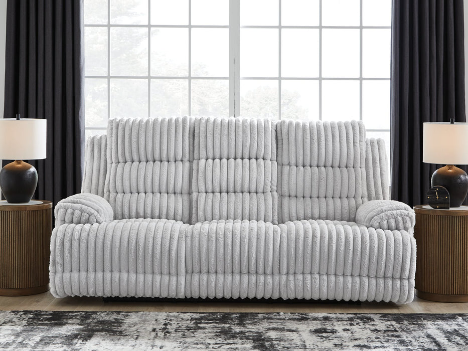 Rhines Falls Power Reclining Sofa with Drop Down Table - Faith Furniture (Manhattan, KS)