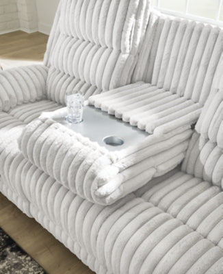 Rhines Falls Power Reclining Sofa with Drop Down Table - Faith Furniture (Manhattan, KS)