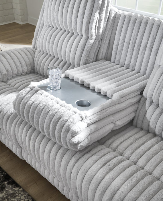 Rhines Falls Power Reclining Sofa with Drop Down Table - Faith Furniture (Manhattan, KS)