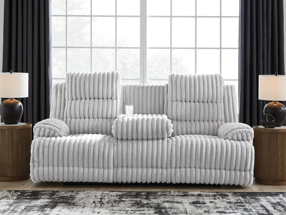 Rhines Falls Power Reclining Sofa with Drop Down Table - Faith Furniture (Manhattan, KS)