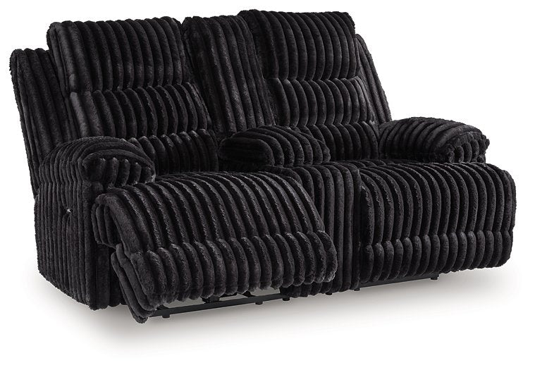 Rhine Falls Reclining Loveseat with Console - Faith Furniture (Manhattan, KS)