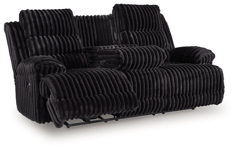 Rhine Falls Power Reclining Sofa with Drop Down Table - Faith Furniture (Manhattan, KS)