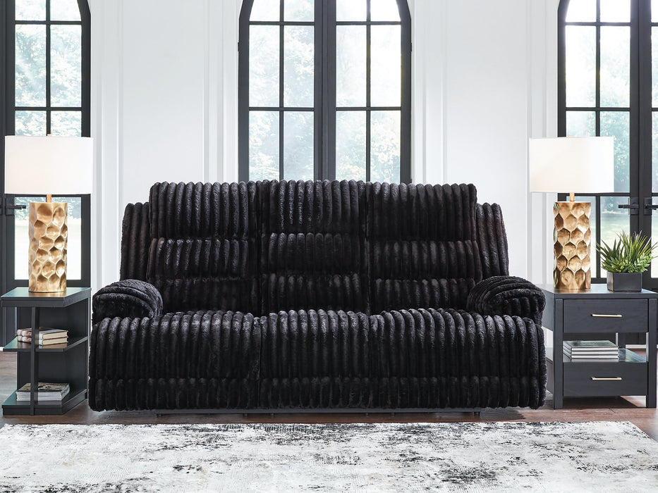 Rhine Falls Power Reclining Sofa with Drop Down Table - Faith Furniture (Manhattan, KS)