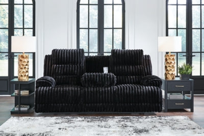 Rhine Falls Power Reclining Sofa with Drop Down Table - Faith Furniture (Manhattan, KS)