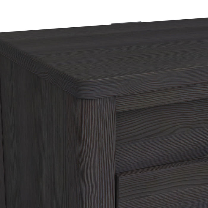 Tobias 2-Drawer Nightstand with USB in Black