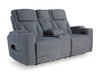 Studio Cave Power Reclining Loveseat with Console - Faith Furniture (Manhattan, KS)