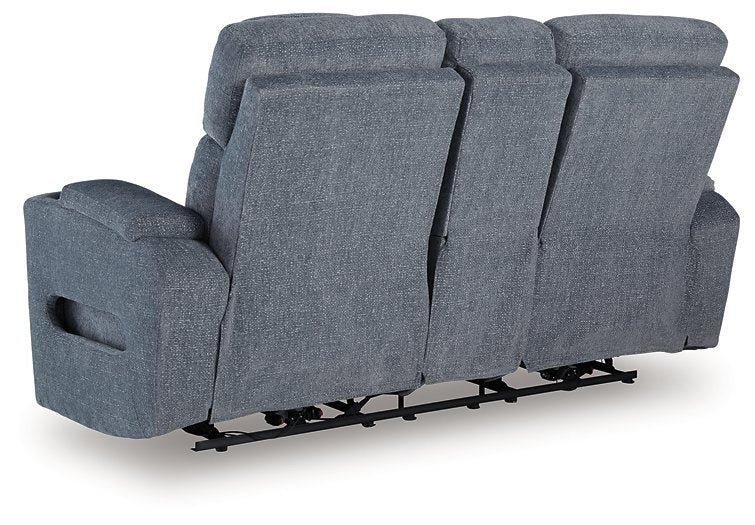 Studio Cave Power Reclining Loveseat with Console - Faith Furniture (Manhattan, KS)