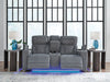 Studio Cave Power Reclining Loveseat with Console - Faith Furniture (Manhattan, KS)