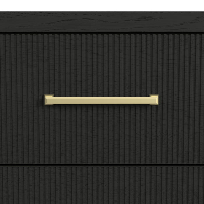 Ridgemont 5-Drawer Chest in Black with Grain