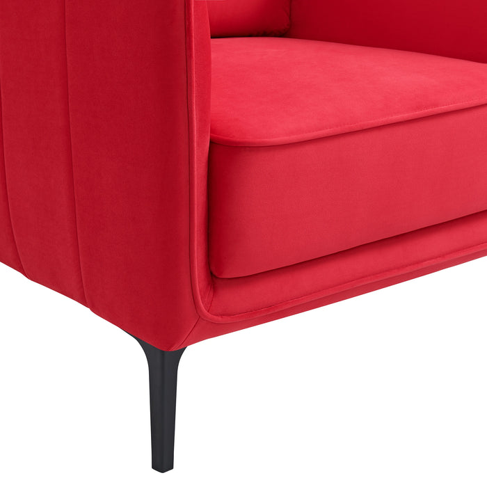 Rae Chair in Lavish 152 Red Velvet