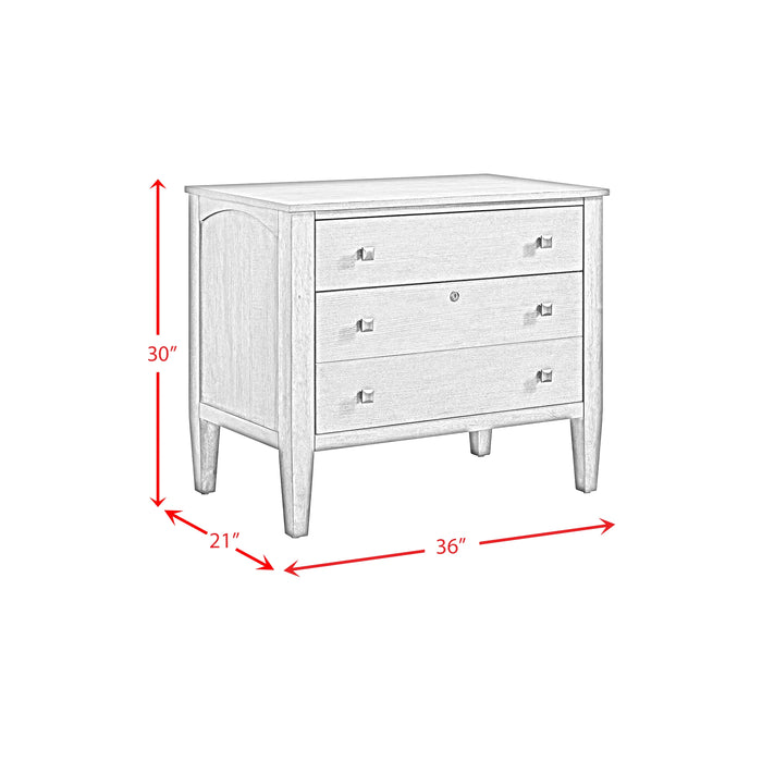 Portico File Cabinet in Brown Oak