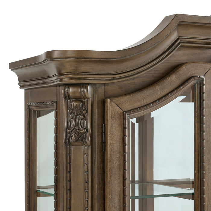 Madison Park Server and Hutch with LED in Walnut