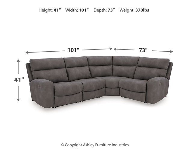 Next-Gen DuraPella Power Reclining Sectional - Faith Furniture (Manhattan, KS)