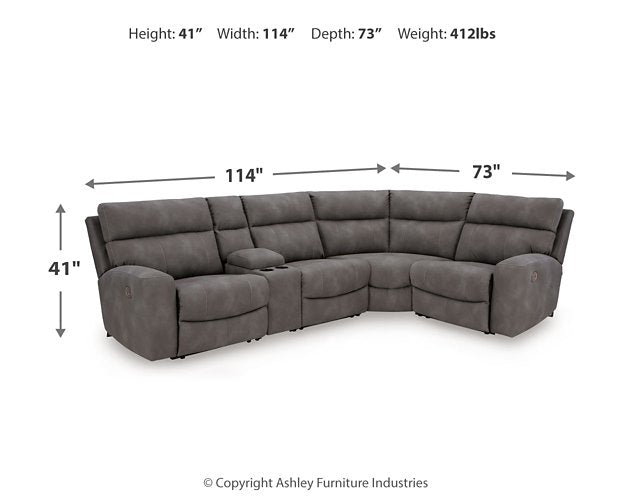 Next-Gen DuraPella Power Reclining Sectional - Faith Furniture (Manhattan, KS)