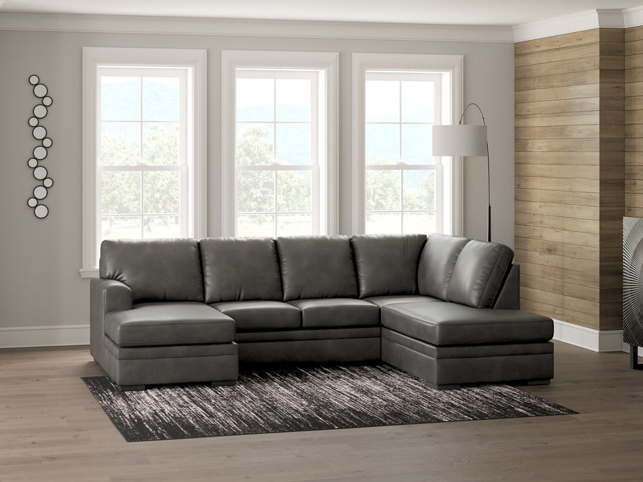 Lofton-Pike Sectional with Chaise - Faith Furniture (Manhattan, KS)