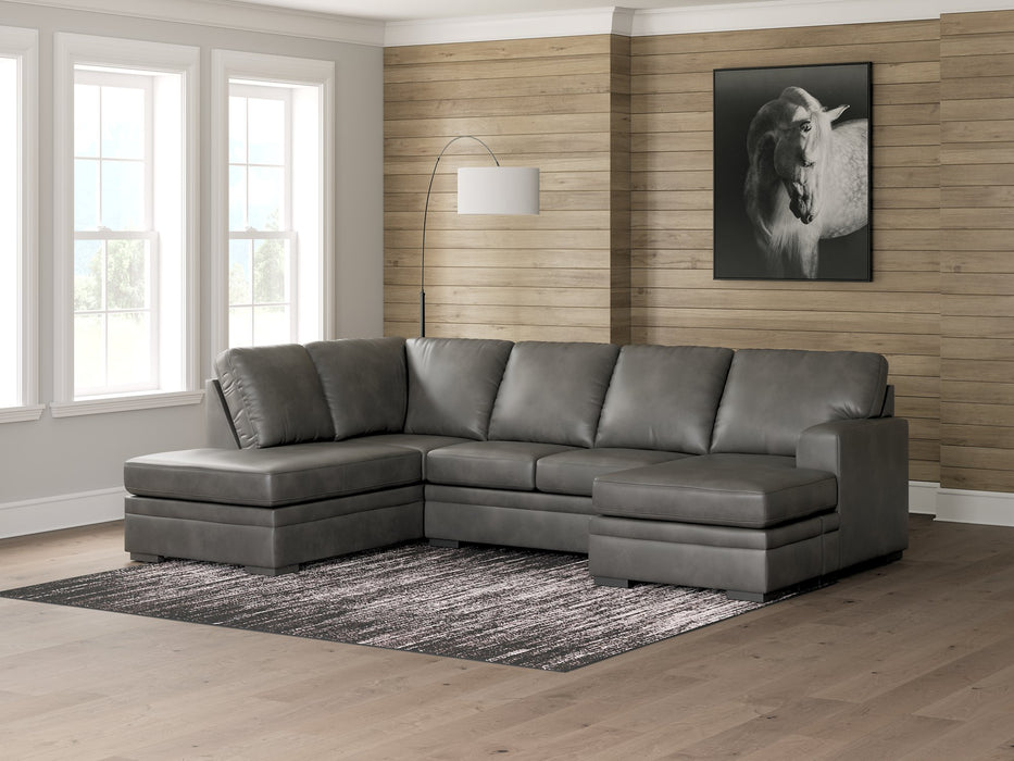 Lofton-Pike Sectional with Chaise - Faith Furniture (Manhattan, KS)