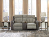 WhipLash Power Reclining Loveseat with Console - Faith Furniture (Manhattan, KS)
