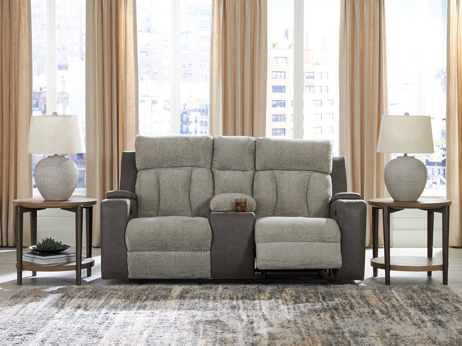 WhipLash Power Reclining Loveseat with Console - Faith Furniture (Manhattan, KS)