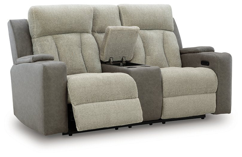 WhipLash Power Reclining Loveseat with Console - Faith Furniture (Manhattan, KS)