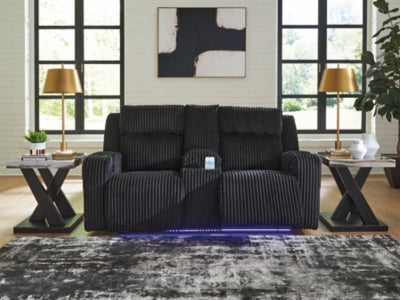 Forest Lake Power Reclining Loveseat with Console - Faith Furniture (Manhattan, KS)