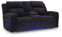 Forest Lake Power Reclining Loveseat with Console - Faith Furniture (Manhattan, KS)
