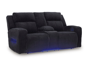Forest Lake Power Reclining Loveseat with Console - Faith Furniture (Manhattan, KS)