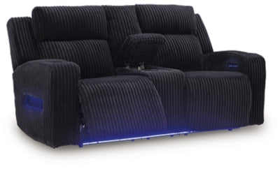 Forest Lake Power Reclining Loveseat with Console - Faith Furniture (Manhattan, KS)