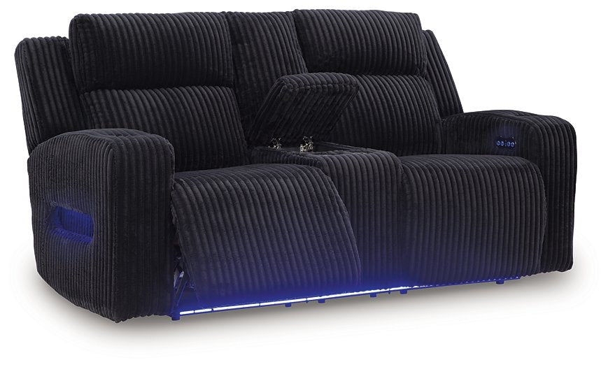 Forest Lake Power Reclining Loveseat with Console - Faith Furniture (Manhattan, KS)