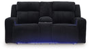 Forest Lake Power Reclining Loveseat with Console - Faith Furniture (Manhattan, KS)