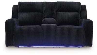 Forest Lake Power Reclining Loveseat with Console - Faith Furniture (Manhattan, KS)