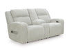 Forest Lake Power Reclining Loveseat with Console - Faith Furniture (Manhattan, KS)