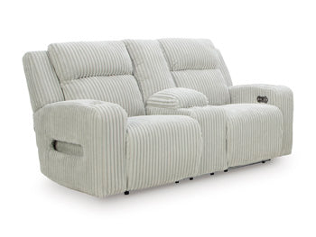 Forest Lake Power Reclining Loveseat with Console - Faith Furniture (Manhattan, KS)